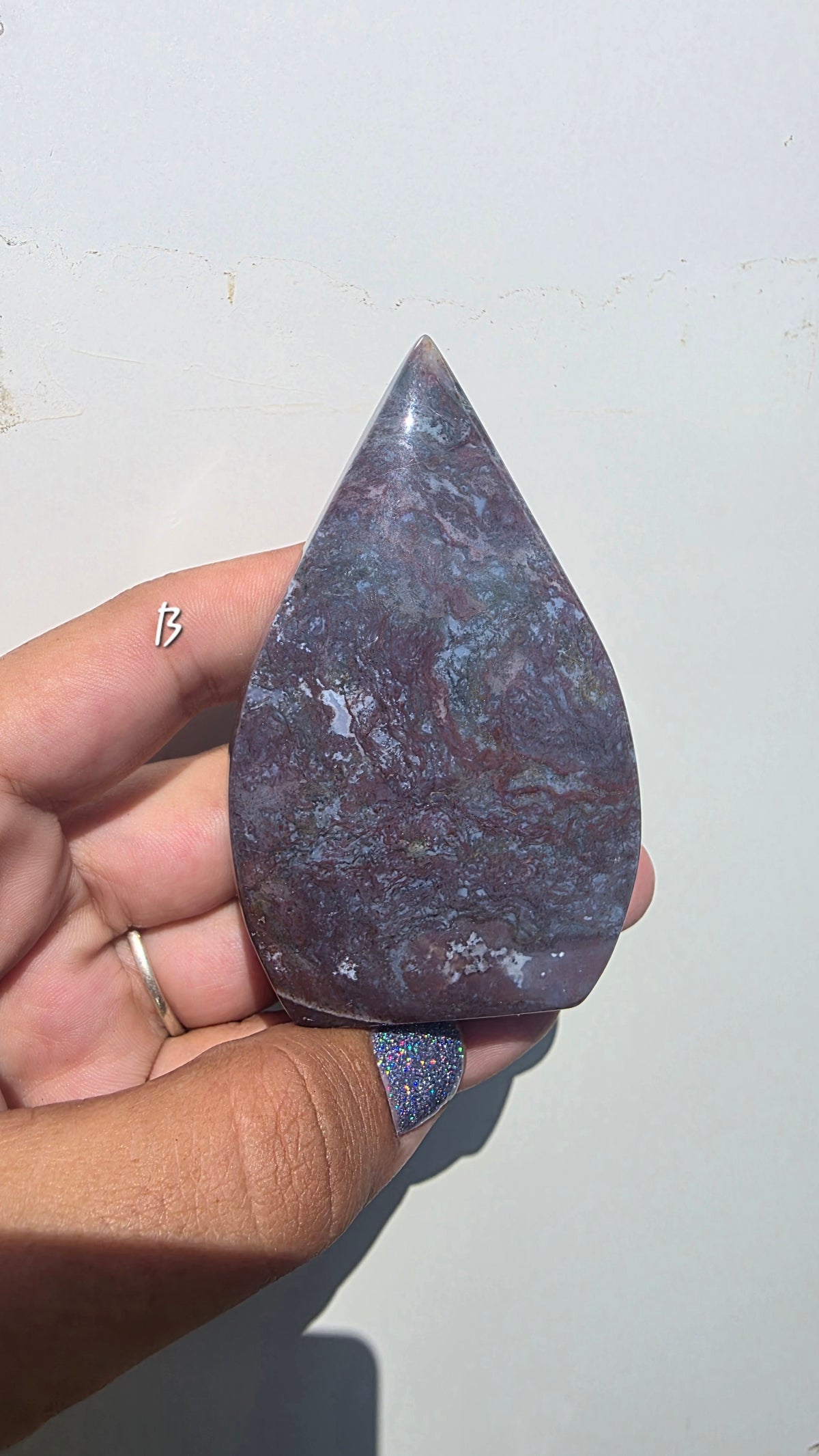 Natural Ocean Jasper Tear-drop Carving – Hand-Selected Pieces (small)