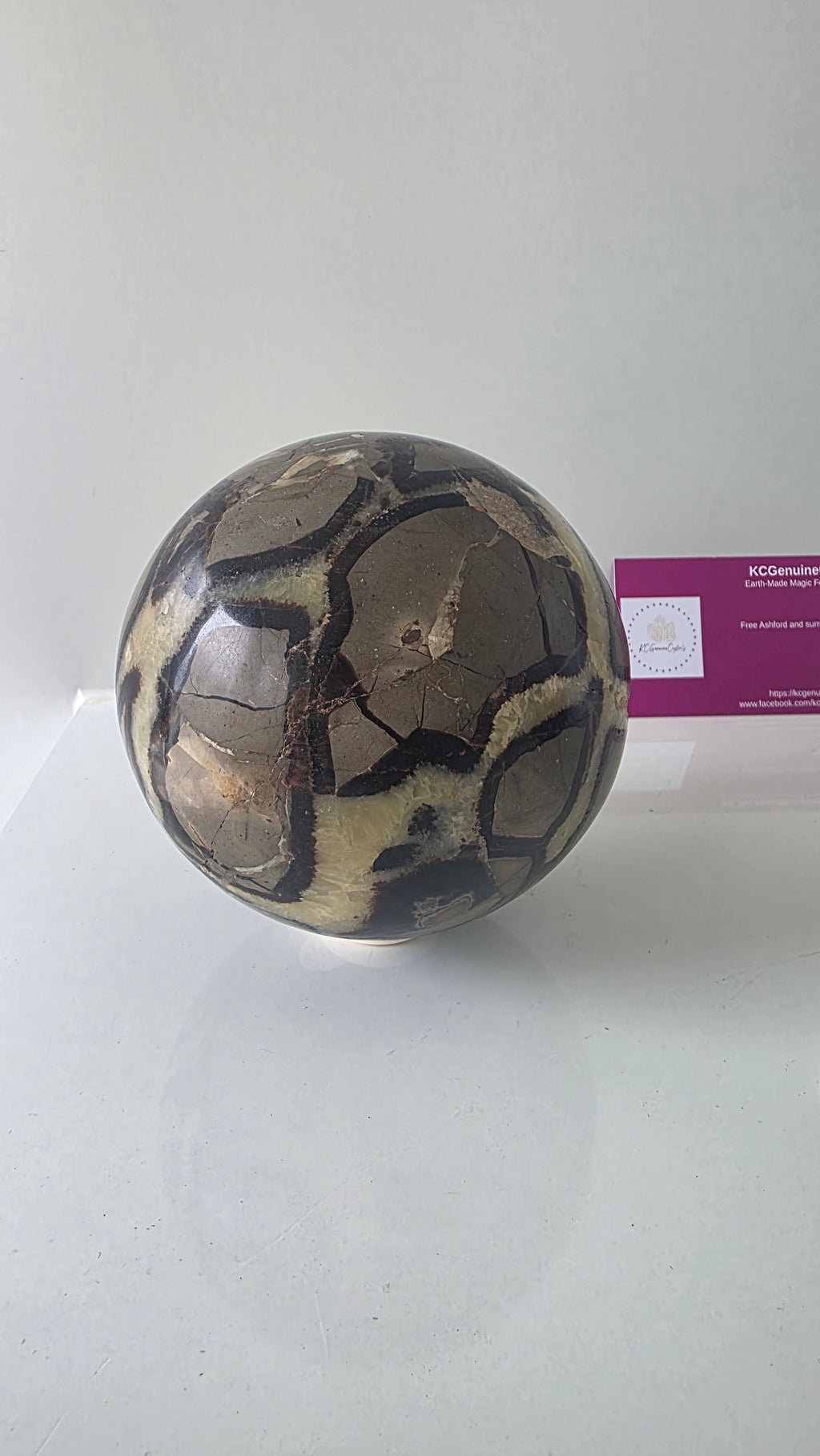 Genuine Polished Septarian "Dragon Stone" Sphere | 10cm, 1.74kg