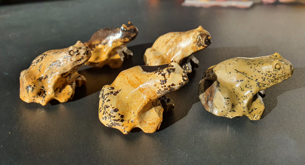 Natural Picture Jasper Frog Carving – Intuitively Chosen