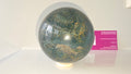 Large Ocean Jasper Sphere – Polished Deep Green & Earthy Ribbon Orbicular Stone (8.7cm, 1.04kg)
