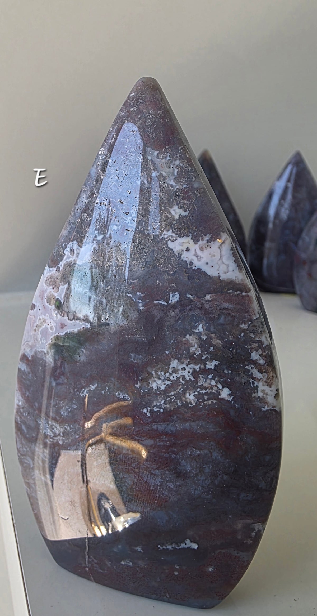 Natural Ocean Jasper Tear-drop Carving – Hand-Selected Pieces (small)