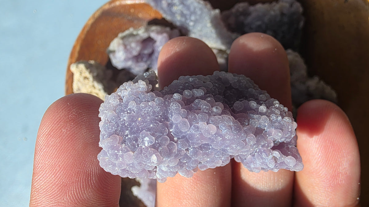 Mini Raw Grape Agate Clusters – Intuitively Chosen