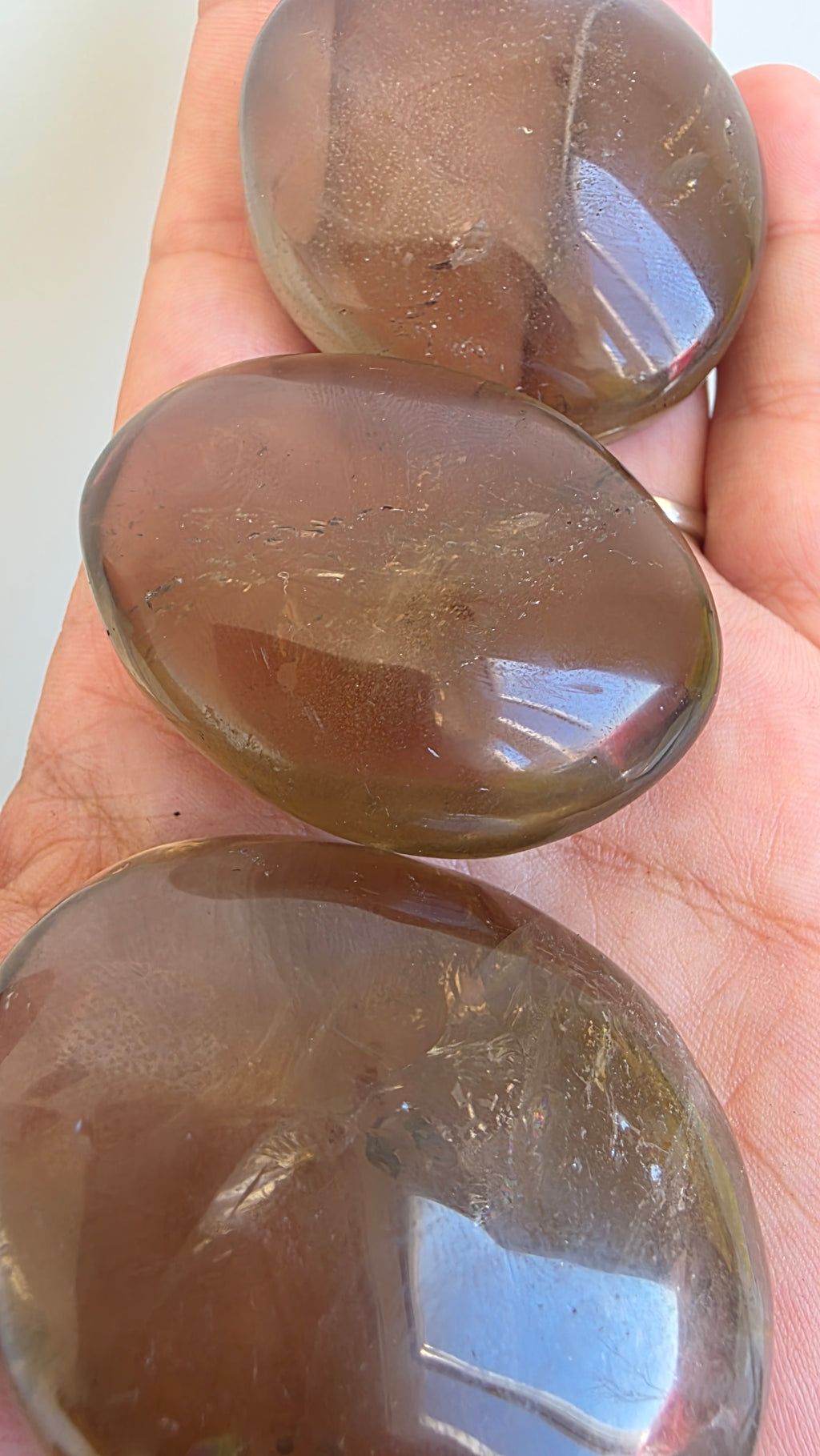 Smokey Quartz Palm Stones – (Intuitively Chosen)