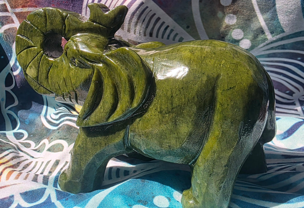 Carved Serpentine Elephant – Intuitively Chosen 1.2kgs
