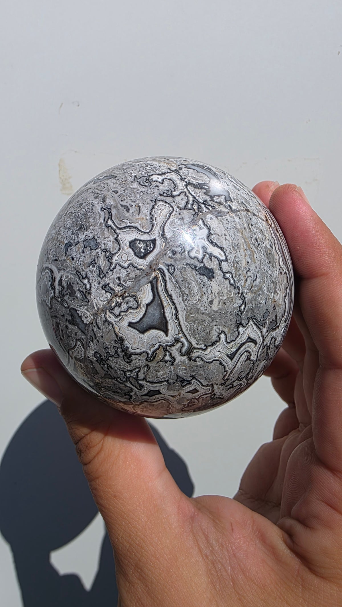 Natural Picasso Jasper Crystal Sphere - 7.5cm / 714g