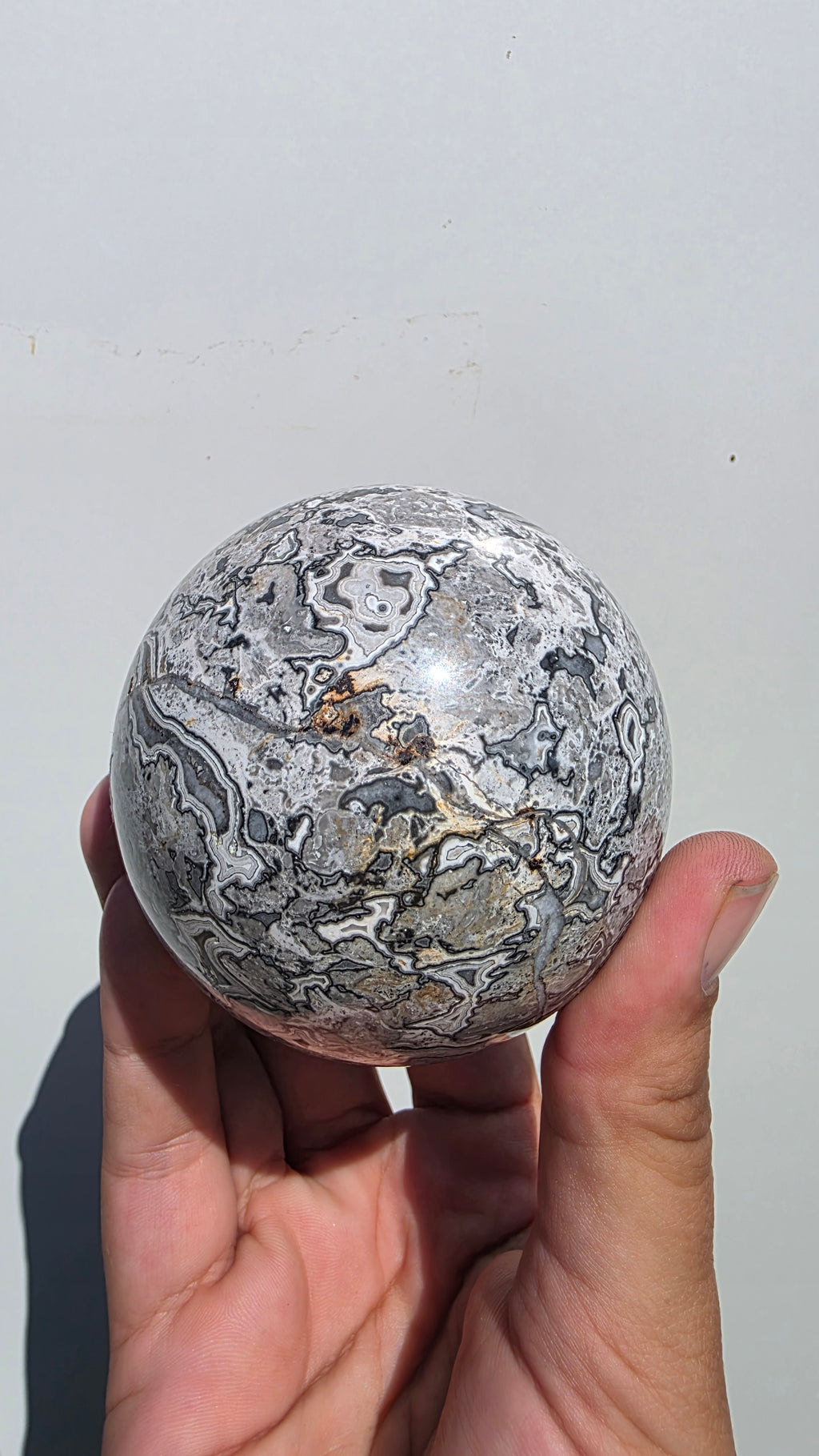 Natural Picasso Jasper Crystal Sphere - 7.5cm / 714g