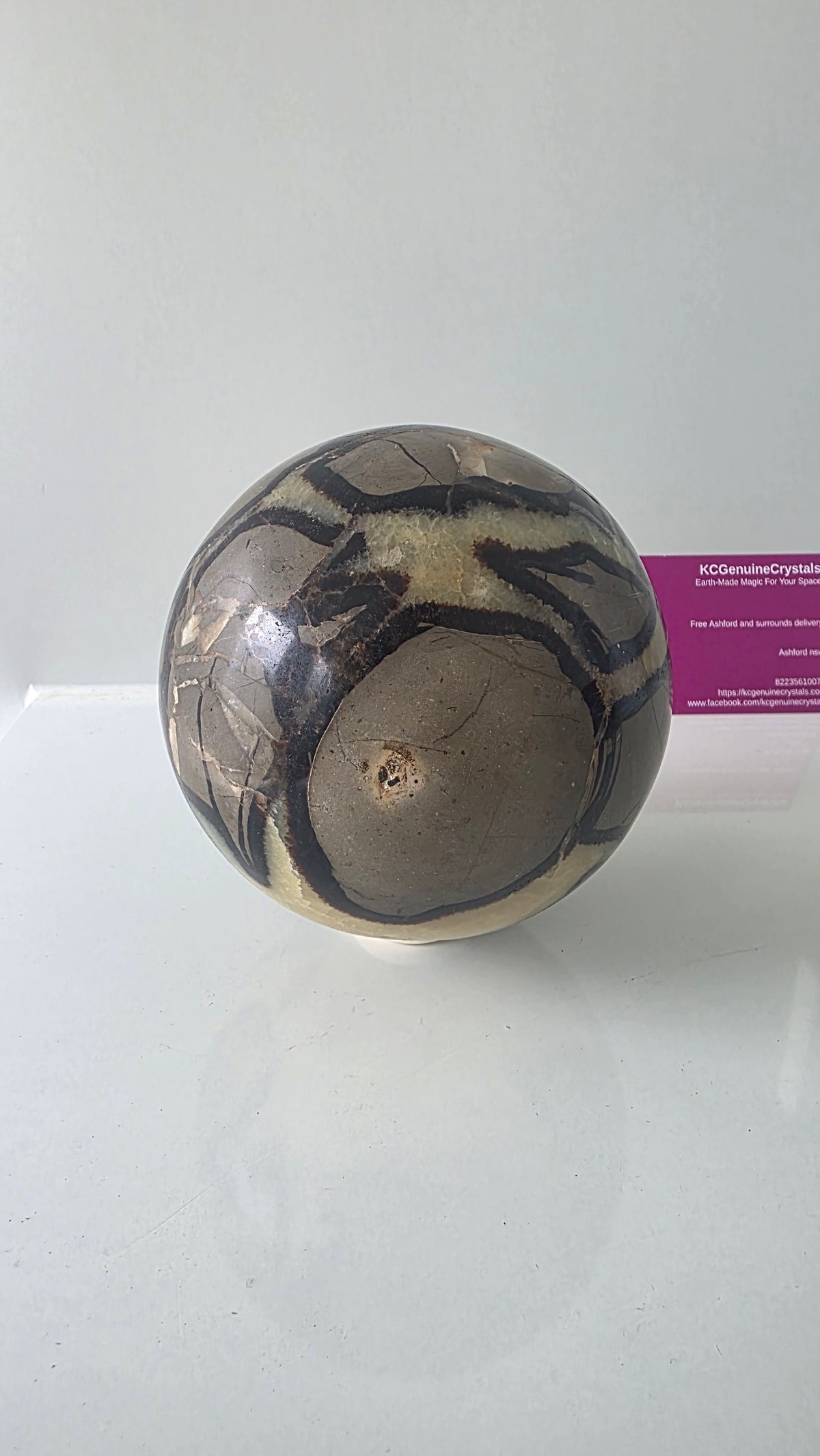 Genuine Polished Septarian "Dragon Stone" Sphere | 10cm, 1.74kg