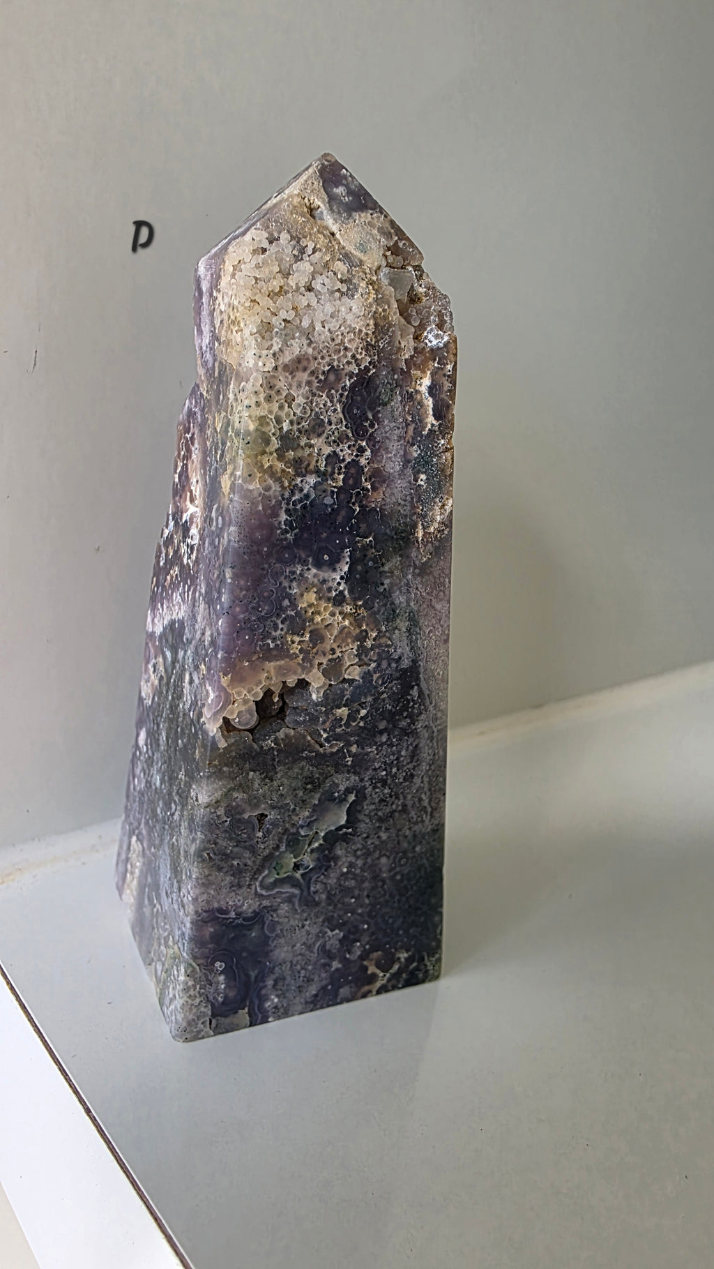 Polished Grape Agate Points: Botryoidal Chalcedony Towers (9.5-10cm)