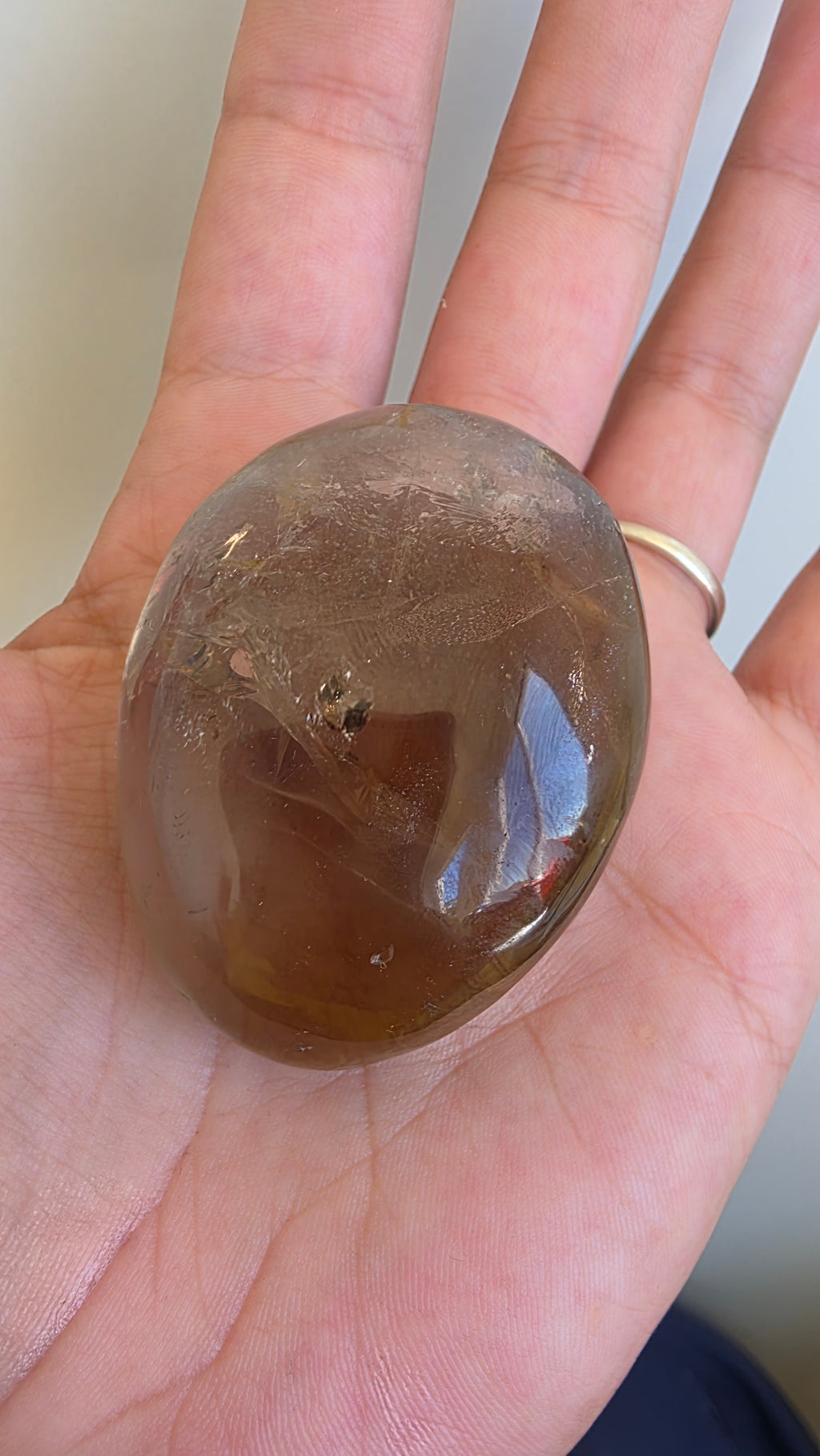 Smokey Quartz Palm Stones – (Intuitively Chosen)