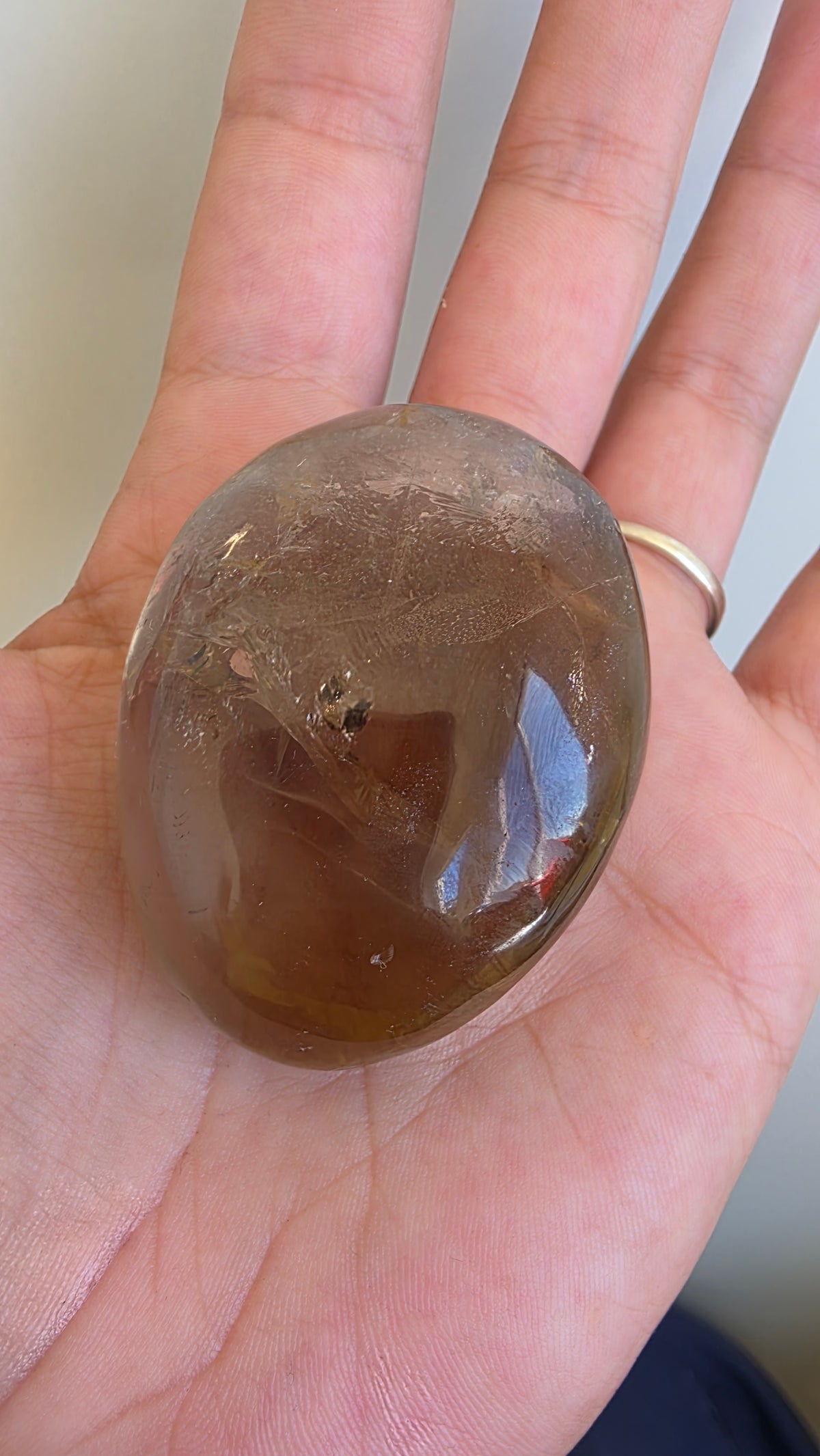 Smokey Quartz Palm Stones – (Intuitively Chosen)