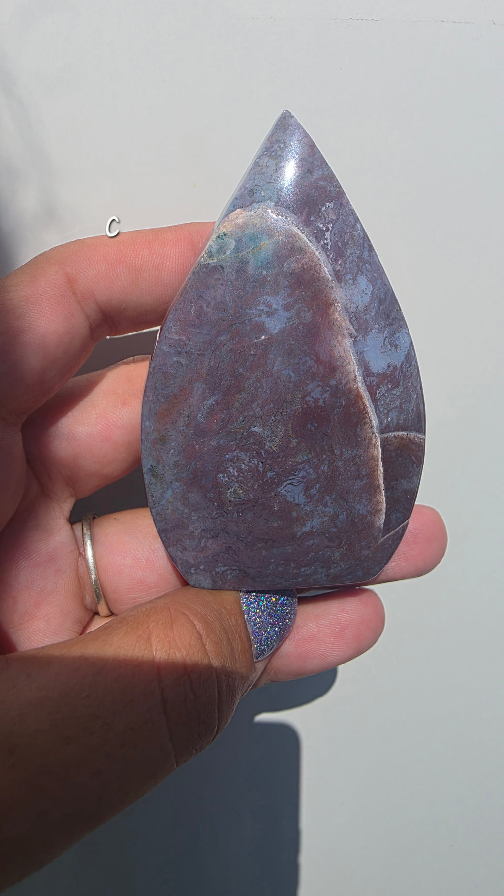 Natural Ocean Jasper Tear-drop Carving – Hand-Selected Pieces (small)