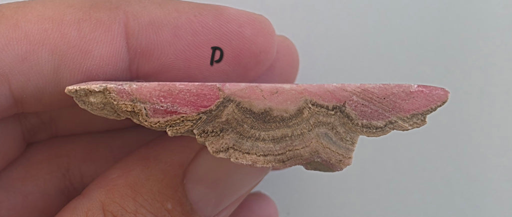 Rhodochrosite Slab from Capillitas Mine, Argentina – Half Polished Crystal Slice