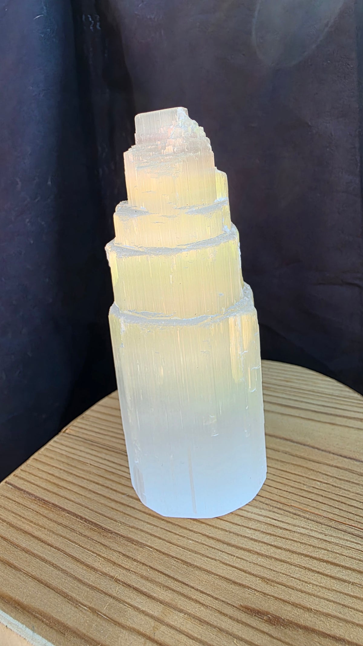 Selenite (Satin Spar) Tower – 10cm Crystal Point