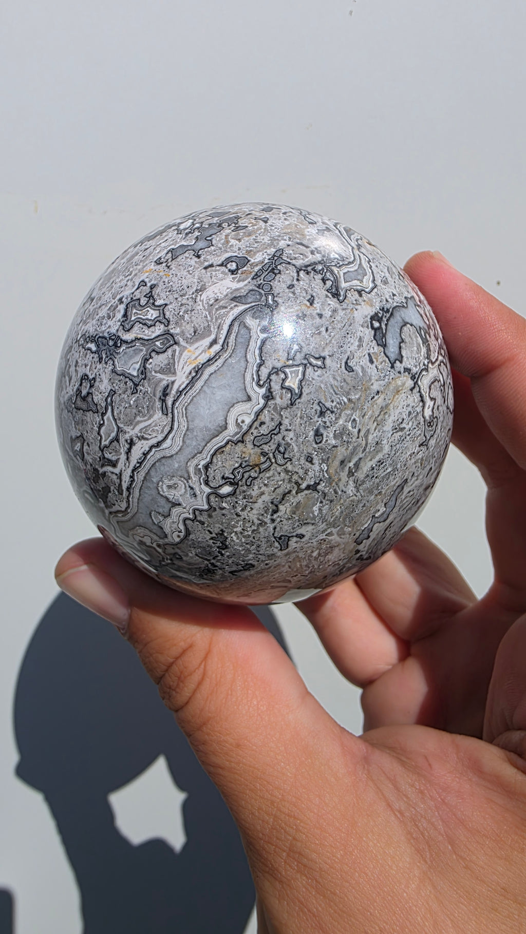 Natural Picasso Jasper Crystal Sphere - 7.5cm / 714g