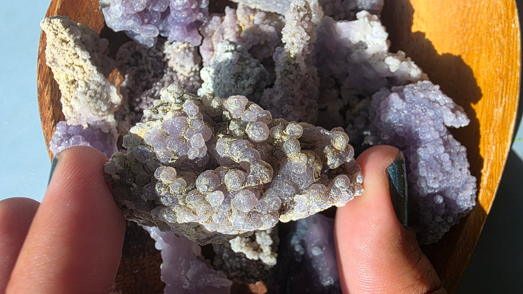 Mini Raw Grape Agate Clusters – Intuitively Chosen
