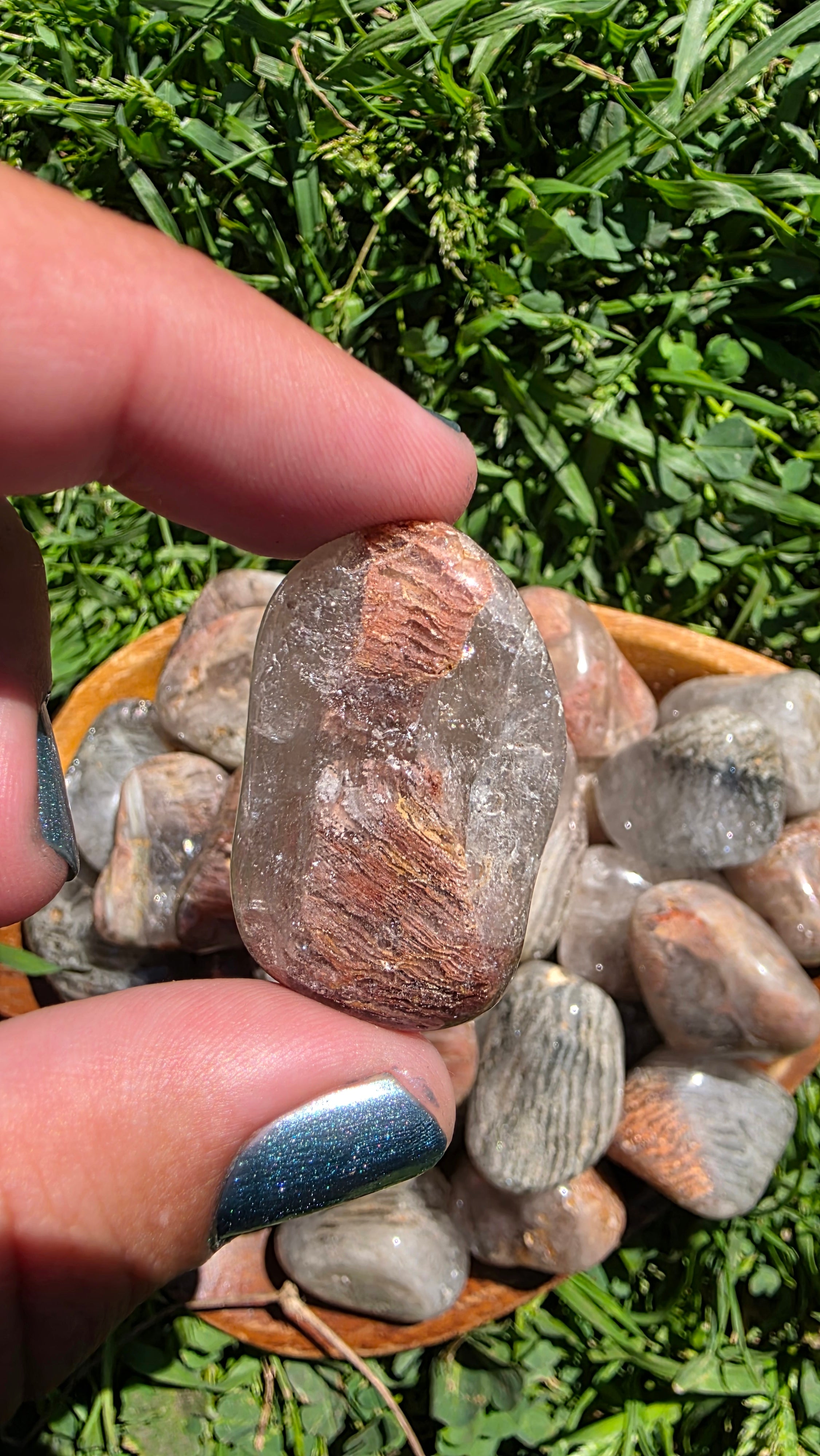 Natural Thousand Layer Quartz Tumblestones – Intuitively Chosen