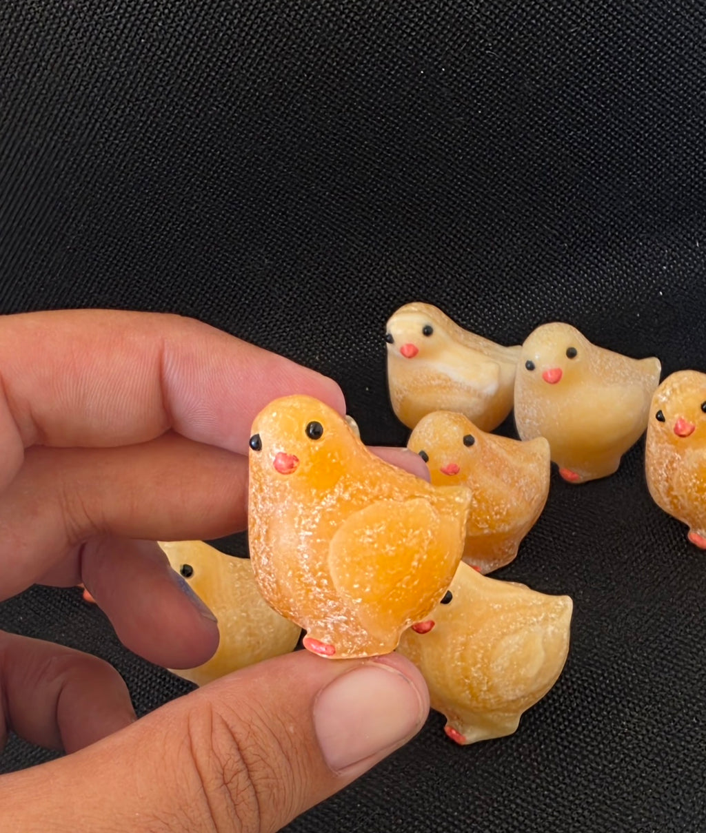 Mini Orange Calcite Chicken Carving – Intuitively Chosen (3.5cm x 3cm)
