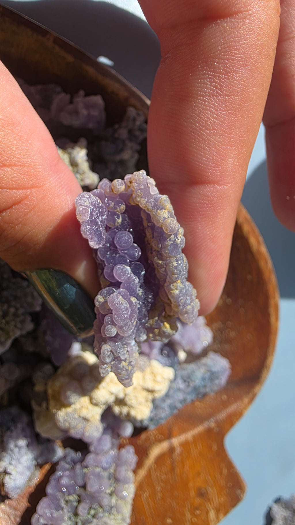 Mini Raw Grape Agate Clusters – Intuitively Chosen