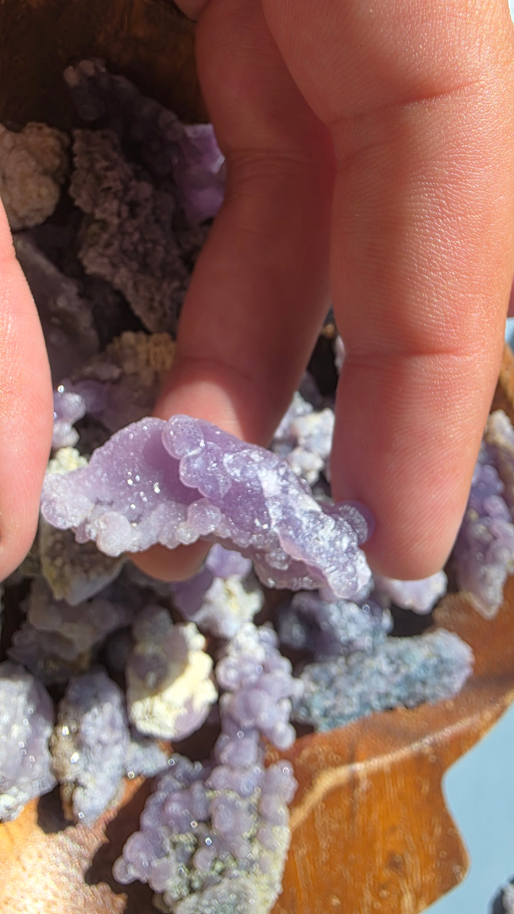 Mini Raw Grape Agate Clusters – Intuitively Chosen