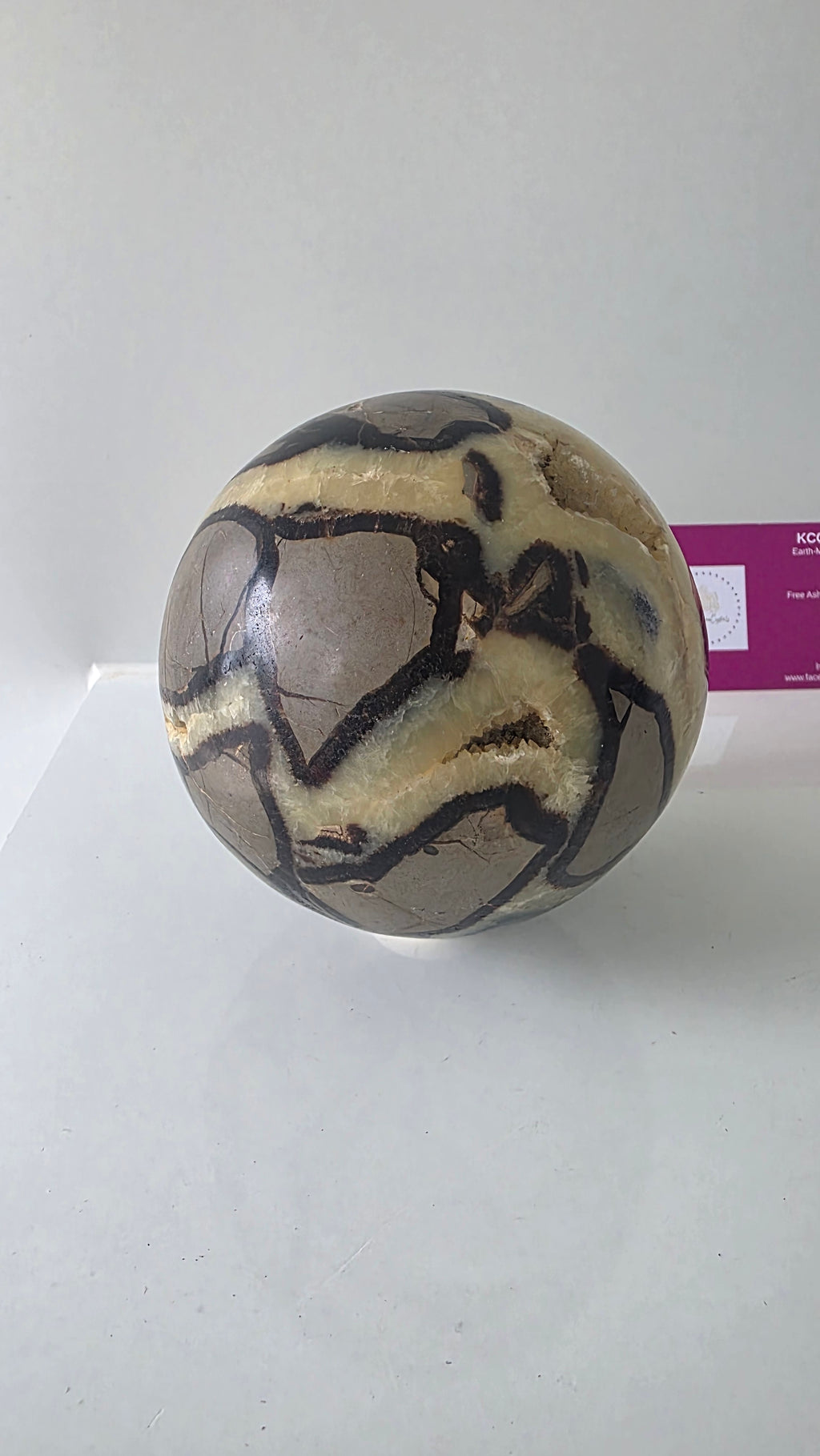 Genuine Polished Septarian "Dragon Stone" Sphere | 10cm, 1.74kg