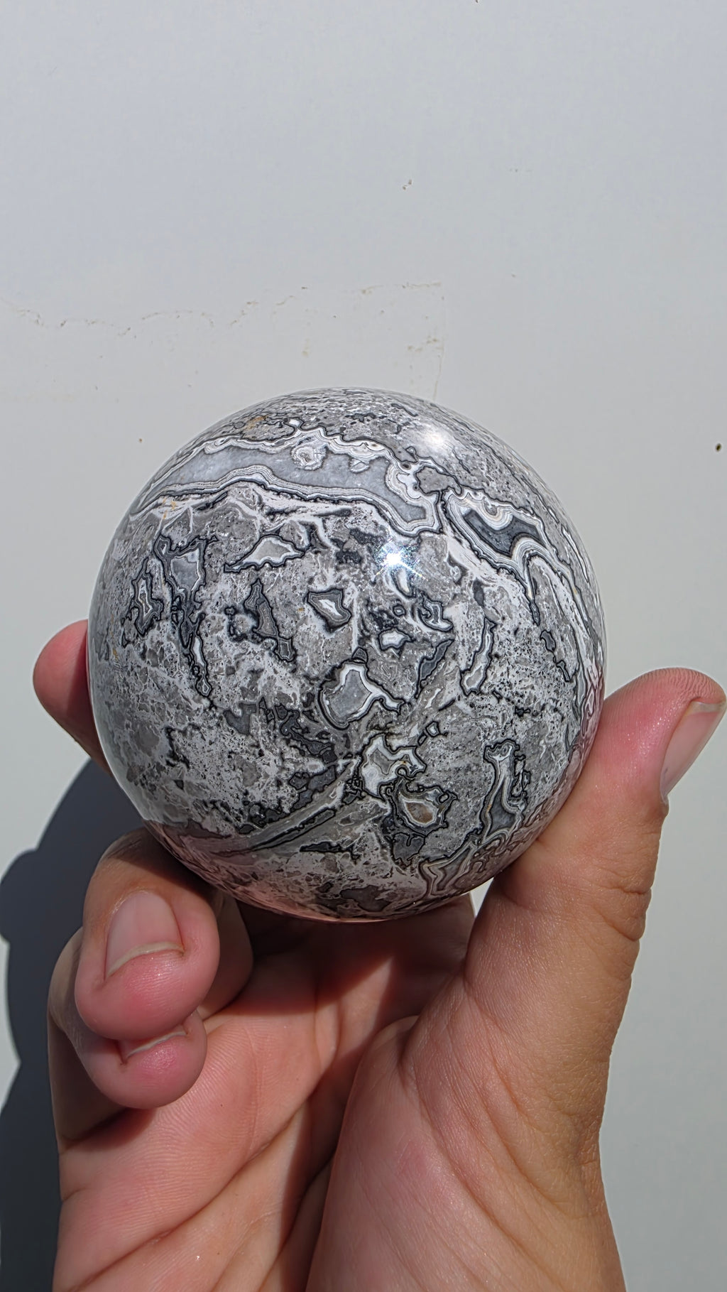 Natural Picasso Jasper Crystal Sphere - 7.5cm / 714g