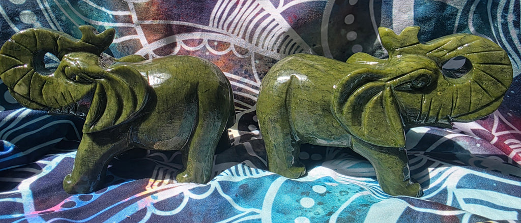 Carved Serpentine Elephant – Intuitively Chosen 1.2kgs