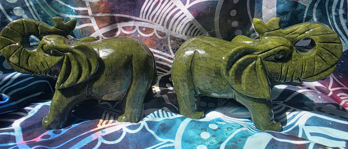 Carved Serpentine Elephant – Intuitively Chosen 1.2kgs