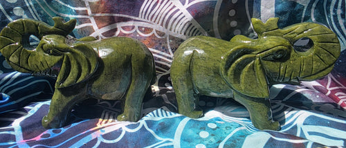 Carved Serpentine Elephant – Intuitively Chosen 1.2kgs