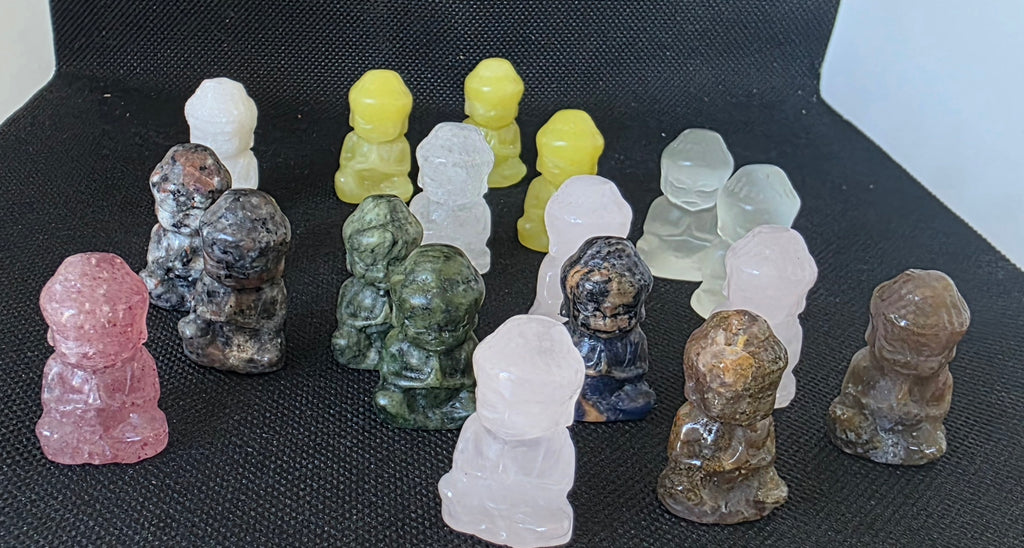 Mini Crystal Baby Buddha Statues (3cm)