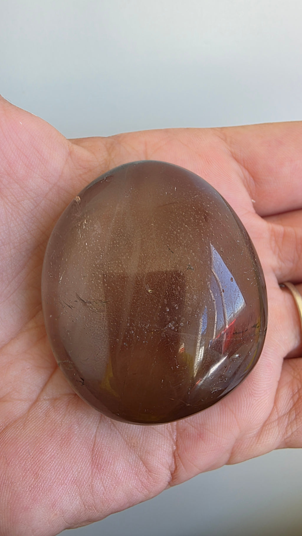 Smokey Quartz Palm Stones – (Intuitively Chosen)