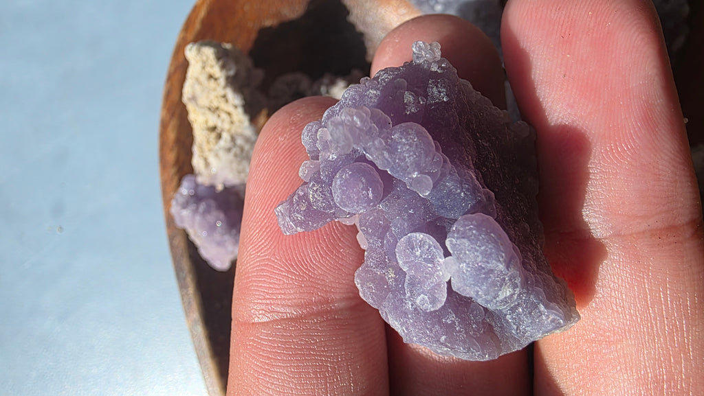 Mini Raw Grape Agate Clusters – Intuitively Chosen