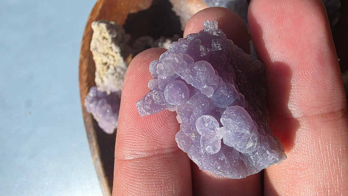 Mini Raw Grape Agate Clusters – Intuitively Chosen