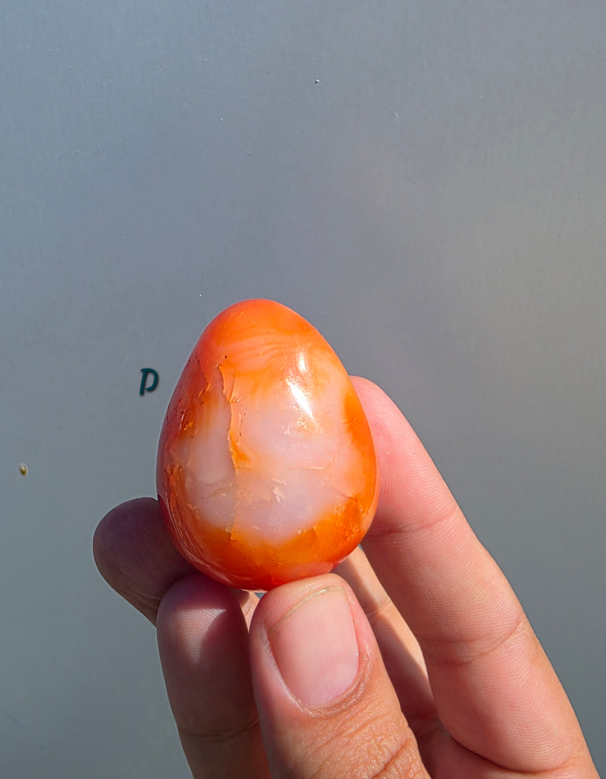Polished Carnelian Crystal Egg