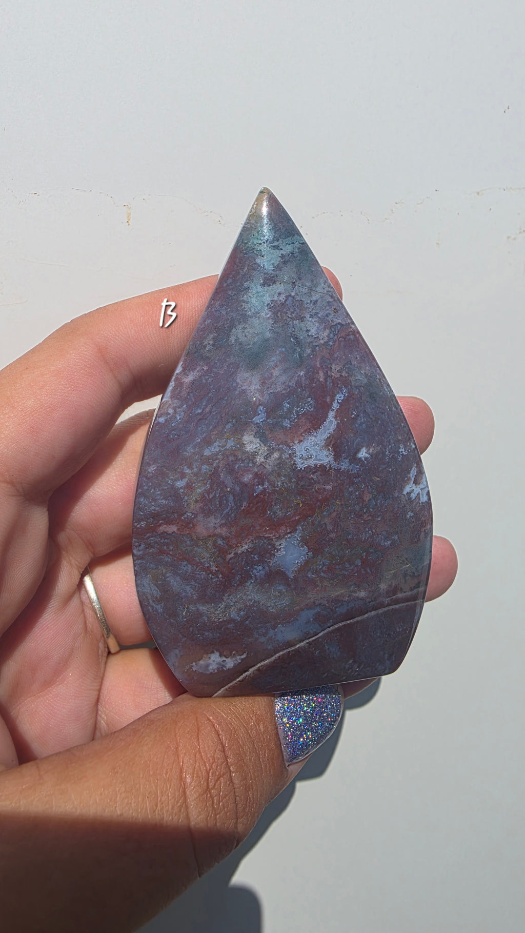Natural Ocean Jasper Tear-drop Carving – Hand-Selected Pieces (small)