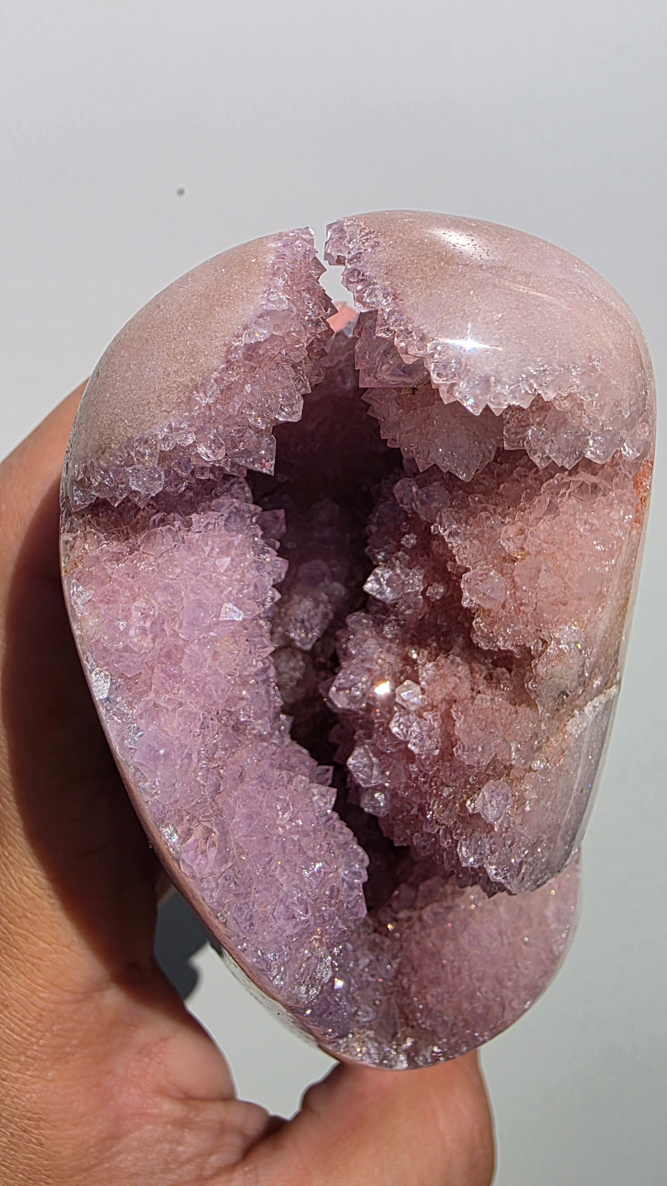 Natural Pink Amethyst Geode Tower / Freeform (828g)