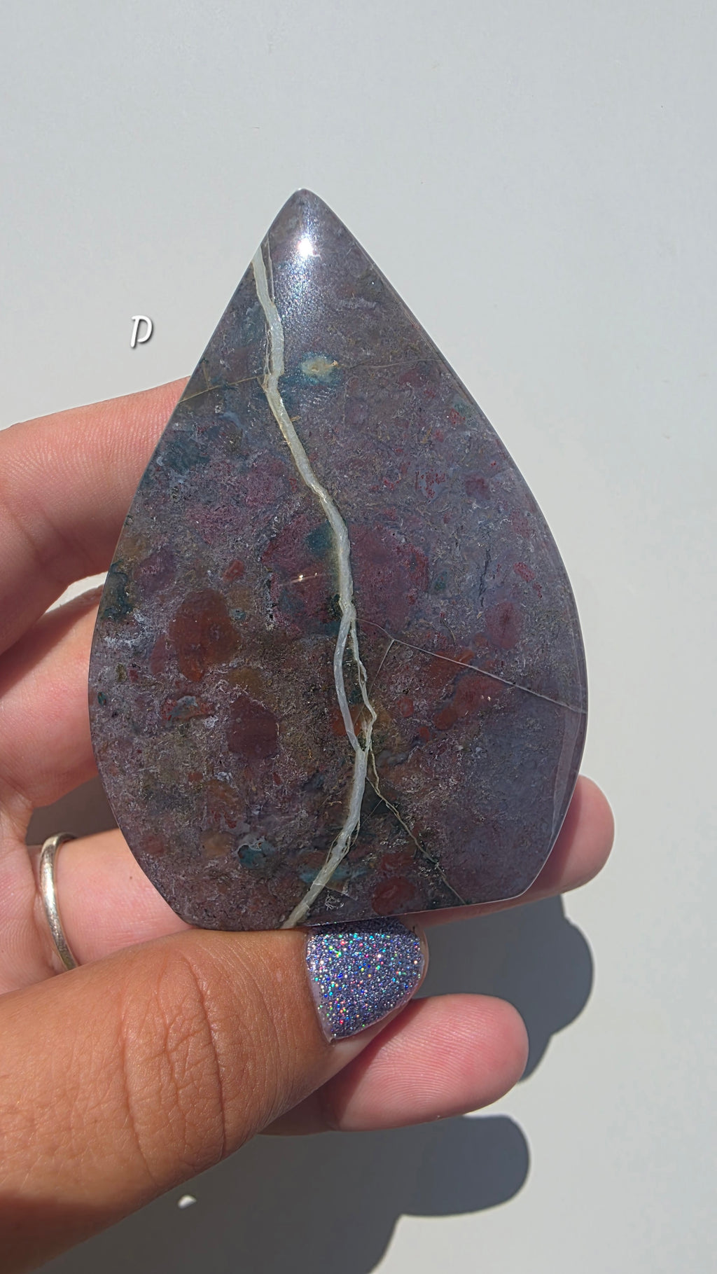 Natural Ocean Jasper Tear-drop Carving – Hand-Selected Pieces (small)