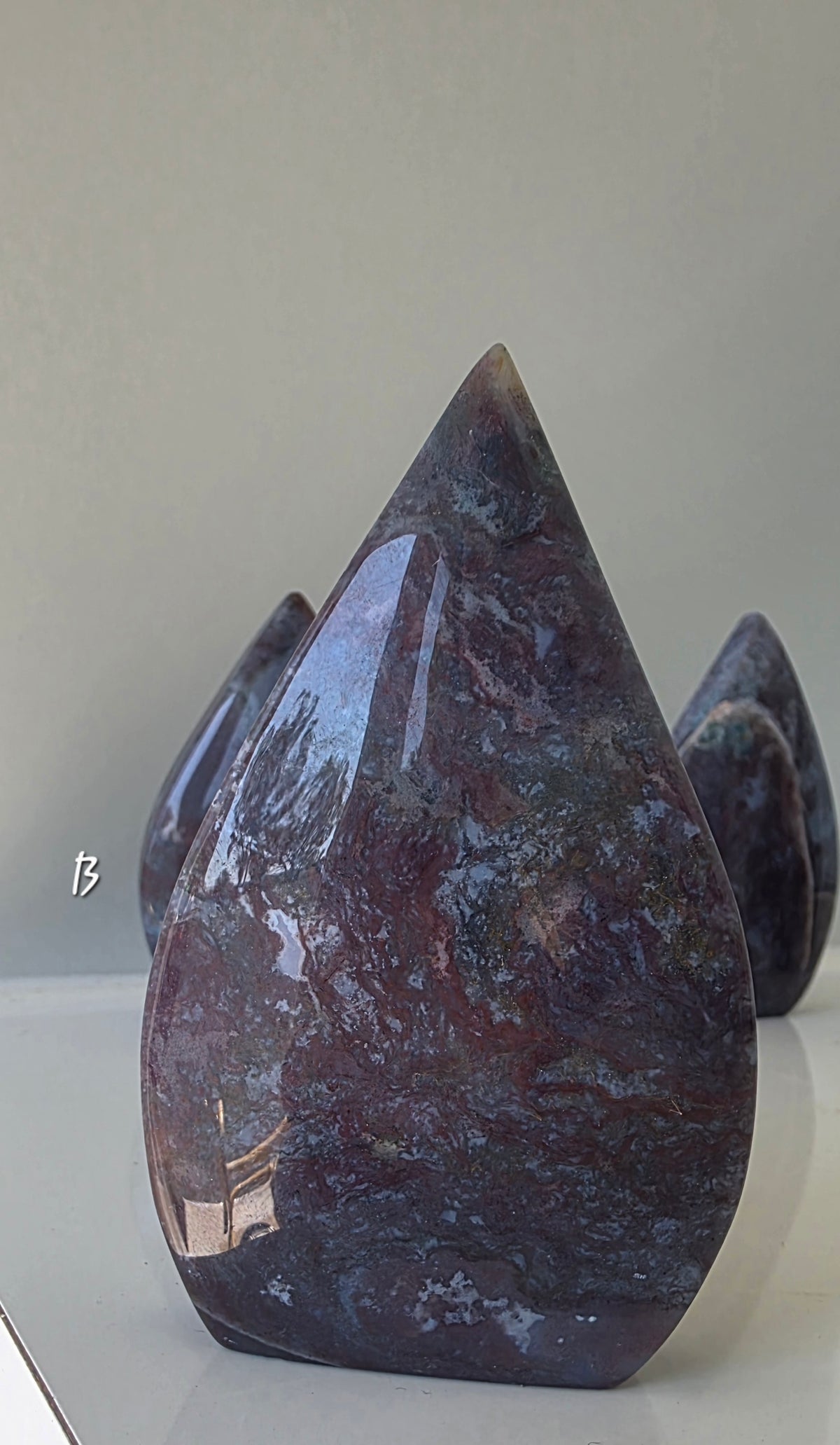 Natural Ocean Jasper Tear-drop Carving – Hand-Selected Pieces (small)