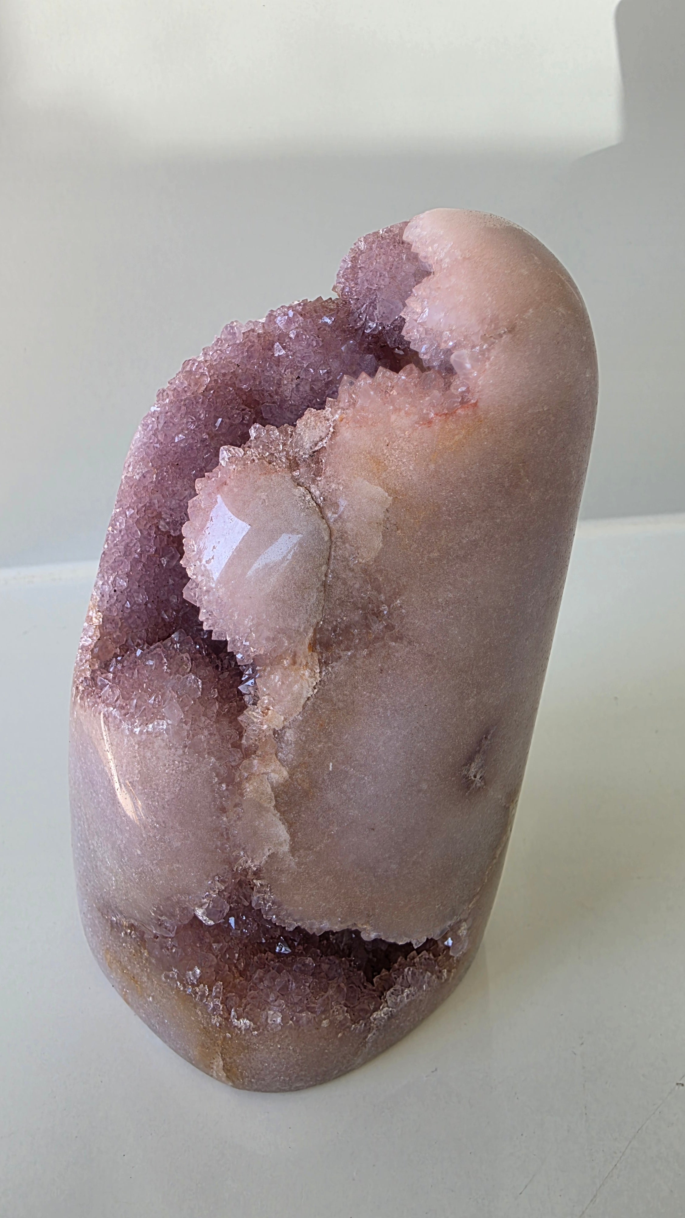 Natural Pink Amethyst Geode Tower / Freeform (828g)