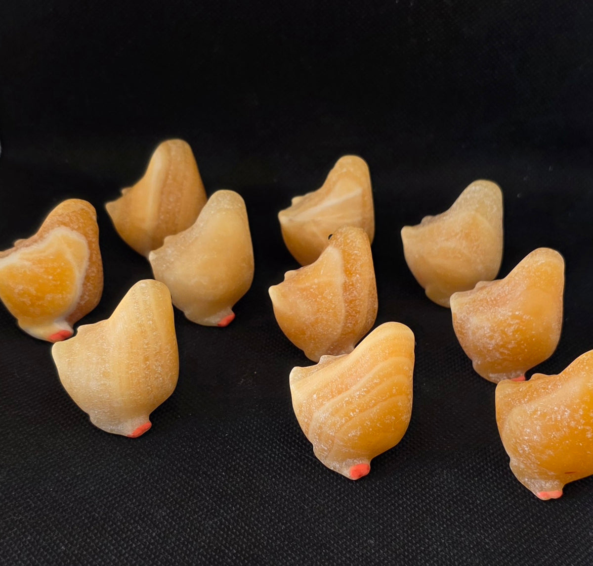 Mini Orange Calcite Chicken Carving – Intuitively Chosen (3.5cm x 3cm)